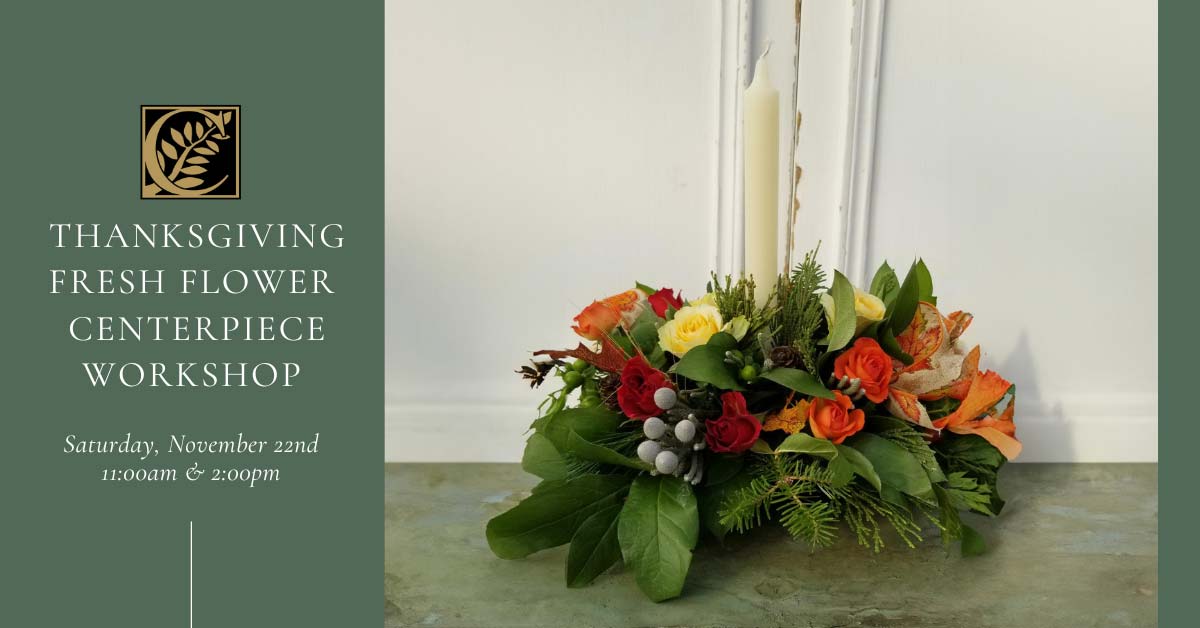 Churchill's Garden Center, Exeter, NH - Thanksgiving Fresh Flower Centerpiece