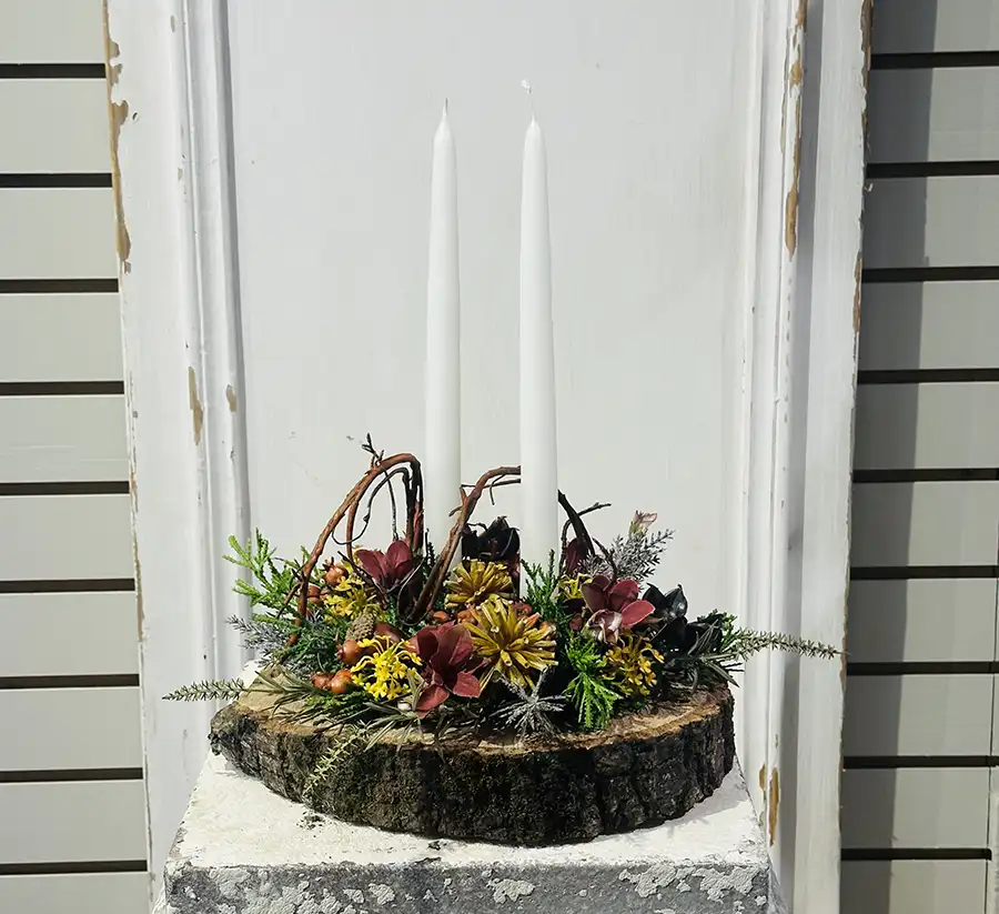 Churchill's Garden Center - Timber and Taper Thanksgiving Centerpiece Class